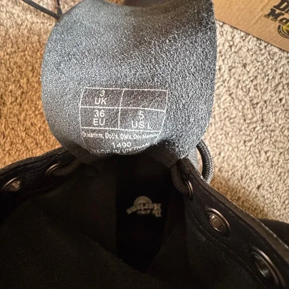 Dr. Martens Black Boots 1460 Pascal Virginia leather / size 5 - Picture 4 of 7